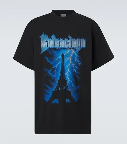 Printed cotton jersey T-shirt - Balenciaga - Modalova