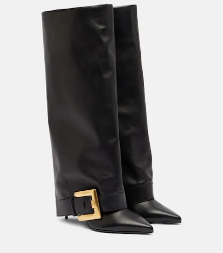 Anthem leather knee-high boots - Balmain - Modalova