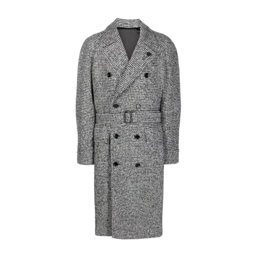 Belted Long Coat - Lardini - Modalova