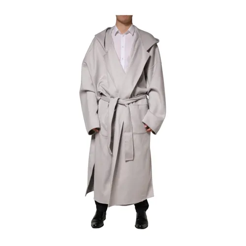 Belted Long Trench Coat - Dolce & Gabbana - Modalova