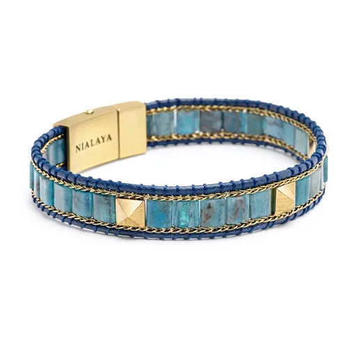 Blue Apatite Stud Bracelet - Nialaya - Modalova