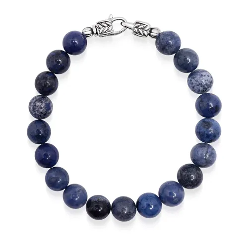 Blue Dumortierite Healing Bracelet with Silver Lock - Nialaya - Modalova