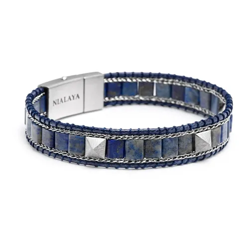 Blue Lapis Stud Bracelet - Nialaya - Modalova