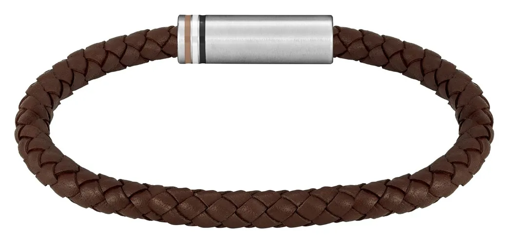 BOSS 1580623 Men's Ares Braided Brown Jewellery - BOSS Jewellery - Modalova