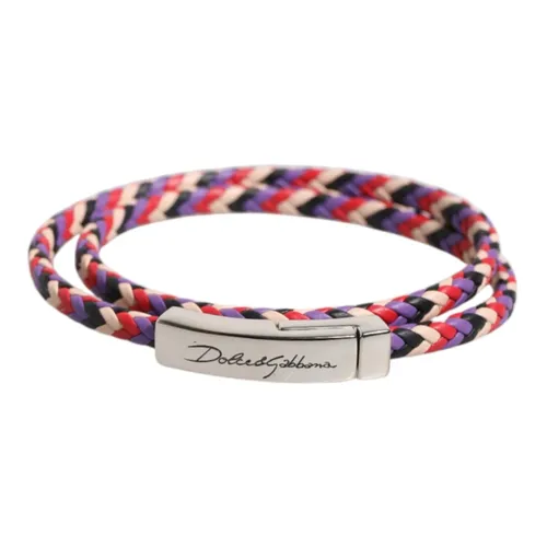 Braided Leather Bracelet - Dolce & Gabbana - Modalova