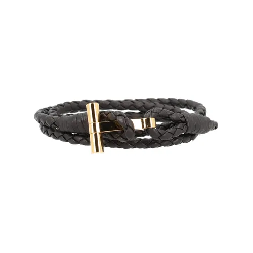 Braided Leather T Bracelet - Tom Ford - Modalova