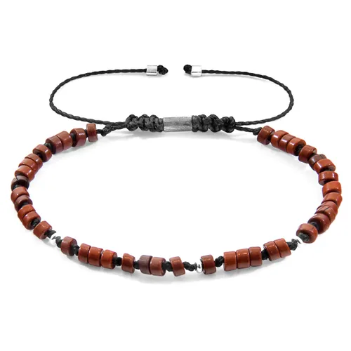Turquoise Percy Silver and Stone SKINNY Macrame Bracelet - ANCHOR & CREW - Modalova