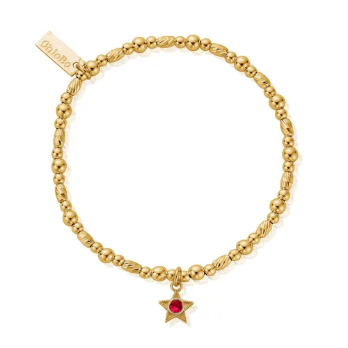 GBBCB3481 January Birthstone Bracelet - 18ct Gold Jewellery - ChloBo - Modalova