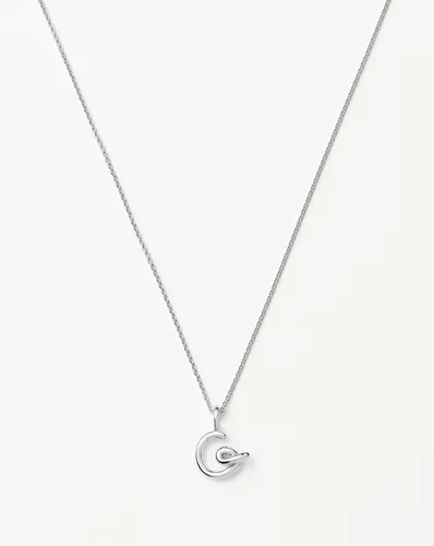 Curly Molten Mini Initial Necklace - G | Sterling Silver - Missoma - Modalova