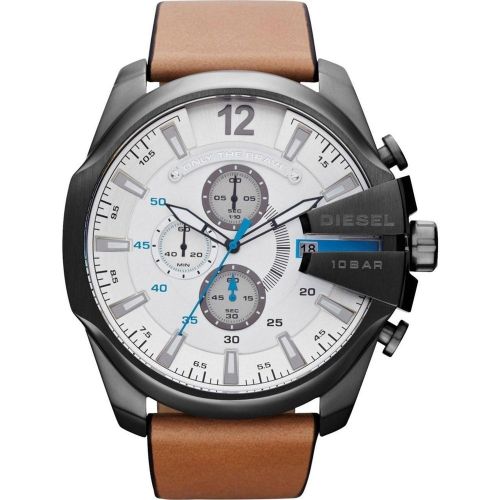 DZ4280 Mega Chief Leather Men's Watch - Size One Size - Diesel - Modalova