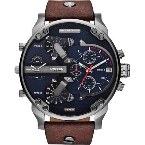 DZ7314 Mr Daddy Dual Time Chronograph Blue Dial Men's Watch - Size One Size - Diesel - Modalova