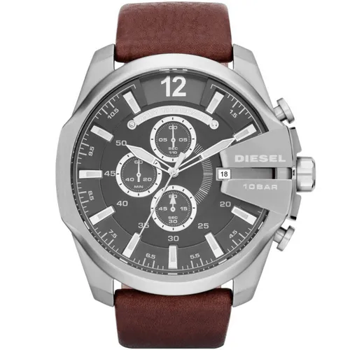 Mega Chief DZ4290 51 mm Grey Dial Chronograph Men's Watch - Size 51mm - Diesel - Modalova