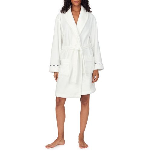 DKNY White Fleece Robe-Short - DKNY - Modalova