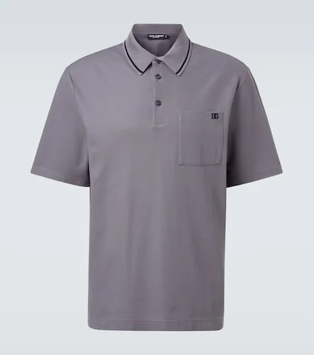 DG embroidered cotton pique polo shirt - Dolce&Gabbana - Modalova