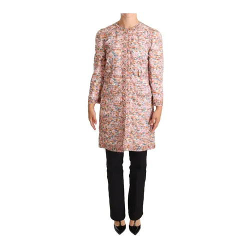 Elegant Floral Silk Trench Coat - Dolce & Gabbana - Modalova