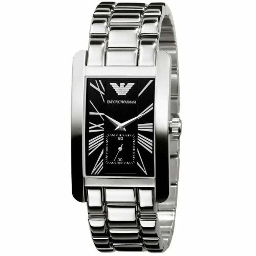 AR0156 Classic Black Rectangle Men's Watch - Size One Size - Emporio Armani - Modalova