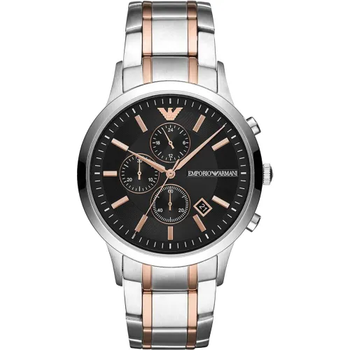 AR11165 Chronograph Two-Tone Men's Watch - Size One Size - Emporio Armani - Modalova