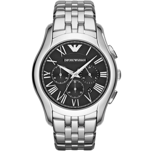 AR1786 Men's Chronograph Watch 43 mm Black Dial - Emporio Armani - Modalova