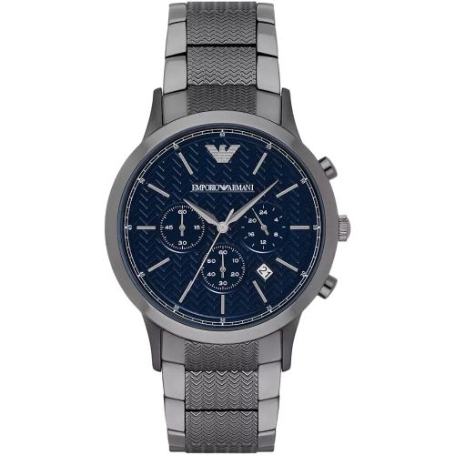 AR2505 Gunmetal Chronograph Men's Watch - Size One Size - Emporio Armani - Modalova