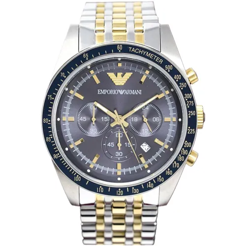 AR8030 Two Tone Tazio Chronograph Men's Watch - Size One Size - Emporio Armani - Modalova