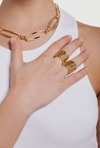 Ring Square Gold Rings - Unisex - Federica Tosi - Modalova