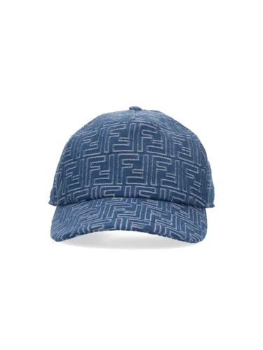 Fendi Hats Blue Cotton - Men - Fendi - Modalova
