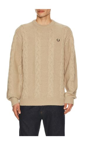 Chunky Cable Knit Jumper in . Size M. Also in L, XL/1X - Fred Perry - Modalova