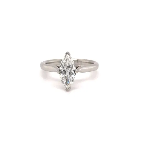 ENG33735 Plat 1.01ct single stone Marquise Ring Jewellery - GEMEX - Modalova