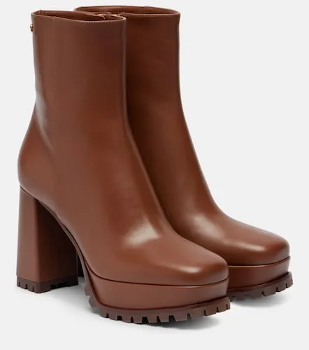 Harlem 70 leather platform ankle boots - Gianvito Rossi - Modalova