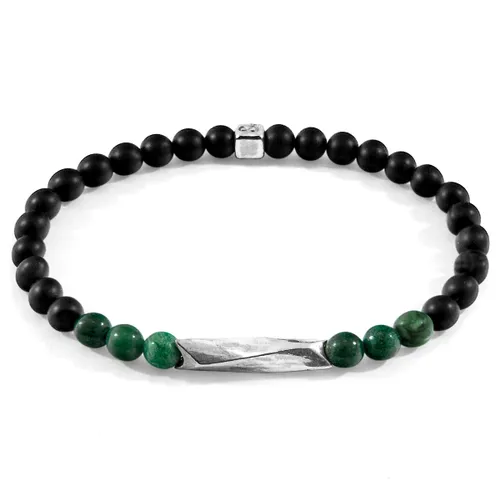 Jade Orinoco Silver and Stone Bracelet - ANCHOR & CREW - Modalova