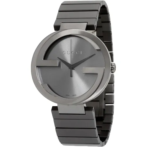 YA133210 Interlocking Dial Men's Watch - Size One Size - Gucci - Modalova