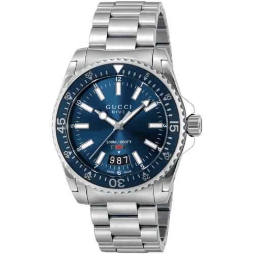 YA136311 Dive 40mm Stainless Steel Men's Watch - Size One Size - Gucci - Modalova
