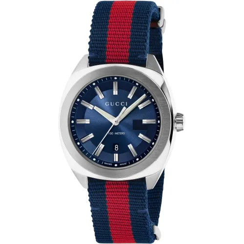YA142304 GG2570 Blue Canvas 41mm Men's Watch - Size One Size - Gucci - Modalova