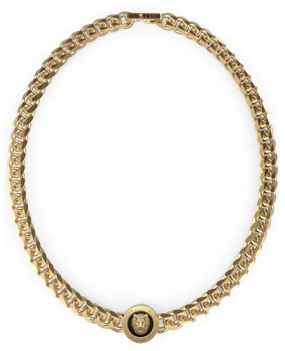 JUMN01313JWYGBKT/U Gold Plated 21" Chain And 21mm Lion Jewellery - Guess - Modalova