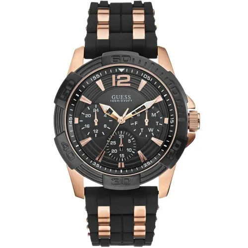 W0366G3 Analog Stainless Steel Men's Watch - Size One Size - Guess - Modalova