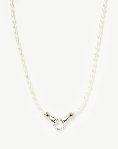 Harris Reed In Good Hands Pearl Necklace | Silver Plated/Pearl & Black Onyx - Missoma - Modalova