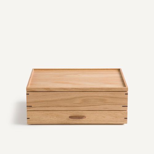 Hibashi Natural Solid Oak Jewellery Box - AM.PM - Modalova