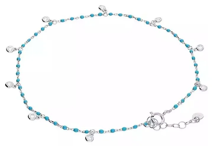 H3600/S Sterling Silver Turquoise Blue Bead Jewellery - James Moore CME - Modalova