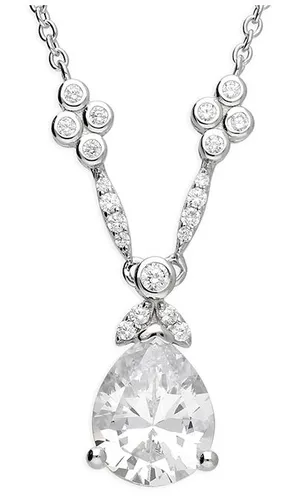 H6990/S Pear Drop CZ Necklace Jewellery - James Moore - Modalova