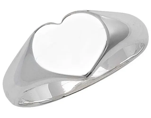 G7397/I Silver Babies Heart Signet Ring Size Jewellery - James Moore TH - Modalova
