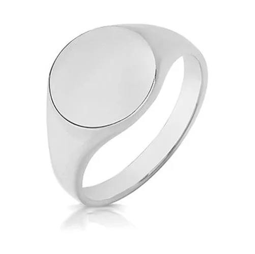 TS135M/T SILVER 13MM MEDIUM WEIGHT ROUND SIGNET Jewellery - James Moore - Modalova
