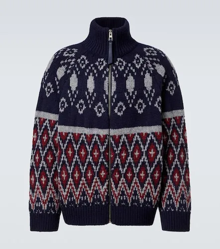 Loewe Wool jacquard zip-up sweater - Loewe - Modalova
