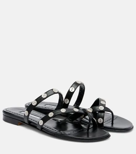Irafli embellished leather thong sandals - Manolo Blahnik - Modalova
