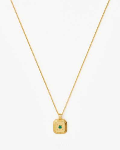 May Birthstone Pendant Necklace | 18ct Gold Vermeil/Green Onyx - Missoma - Modalova