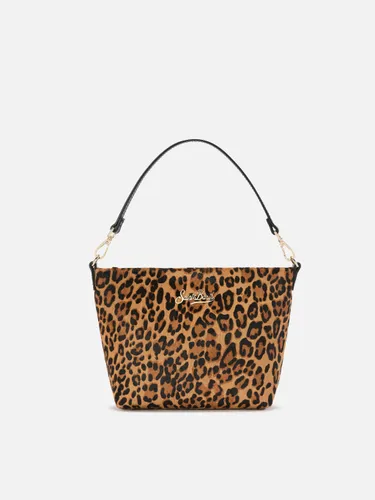 Aline Shoulder Bag Brushed Leather And Leopard-Print Calf Hair - Unisex - Mc2 Saint Barth - Modalova