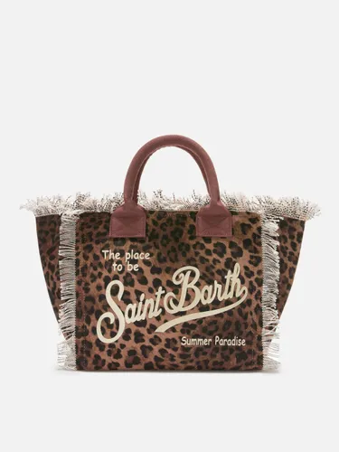 Colette Canvas Bag With Leopard Pattern - Unisex - Mc2 Saint Barth - Modalova