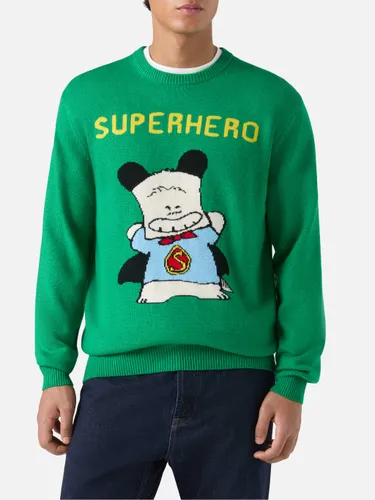 Heron Sweater With Hello Spank Jacquard Special Edition - Men - Mc2 Saint Barth - Modalova