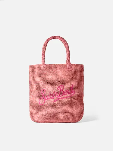 Raffia Bucket Bag With Embroidery - Unisex - Mc2 Saint Barth - Modalova