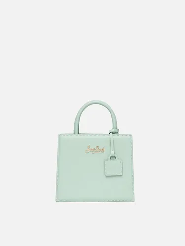 Shop Bag Mini In Sage Green Leather - Unisex - Mc2 Saint Barth - Modalova