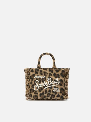 Vanity Mini Felt Handbag In Leopard-Print Wool Blend Bag - Unisex - Mc2 Saint Barth - Modalova